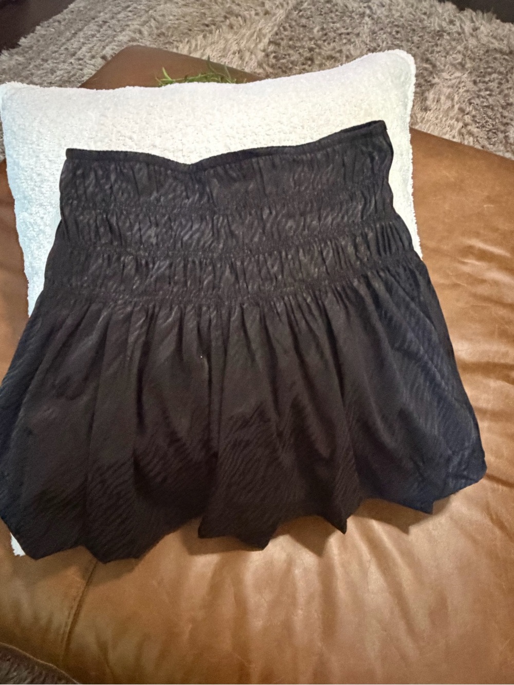 Pants Store Black Smocked Strapless Top